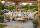 Belito Daan teakhouten loungeset – detail teakhout materiaal