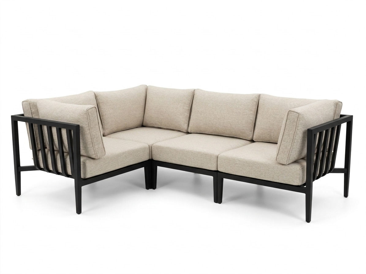 Belito Daan Hoekloungeset Nr. 6 in Carbon Black aluminium, 170 × 245 cm, rechts, productfoto