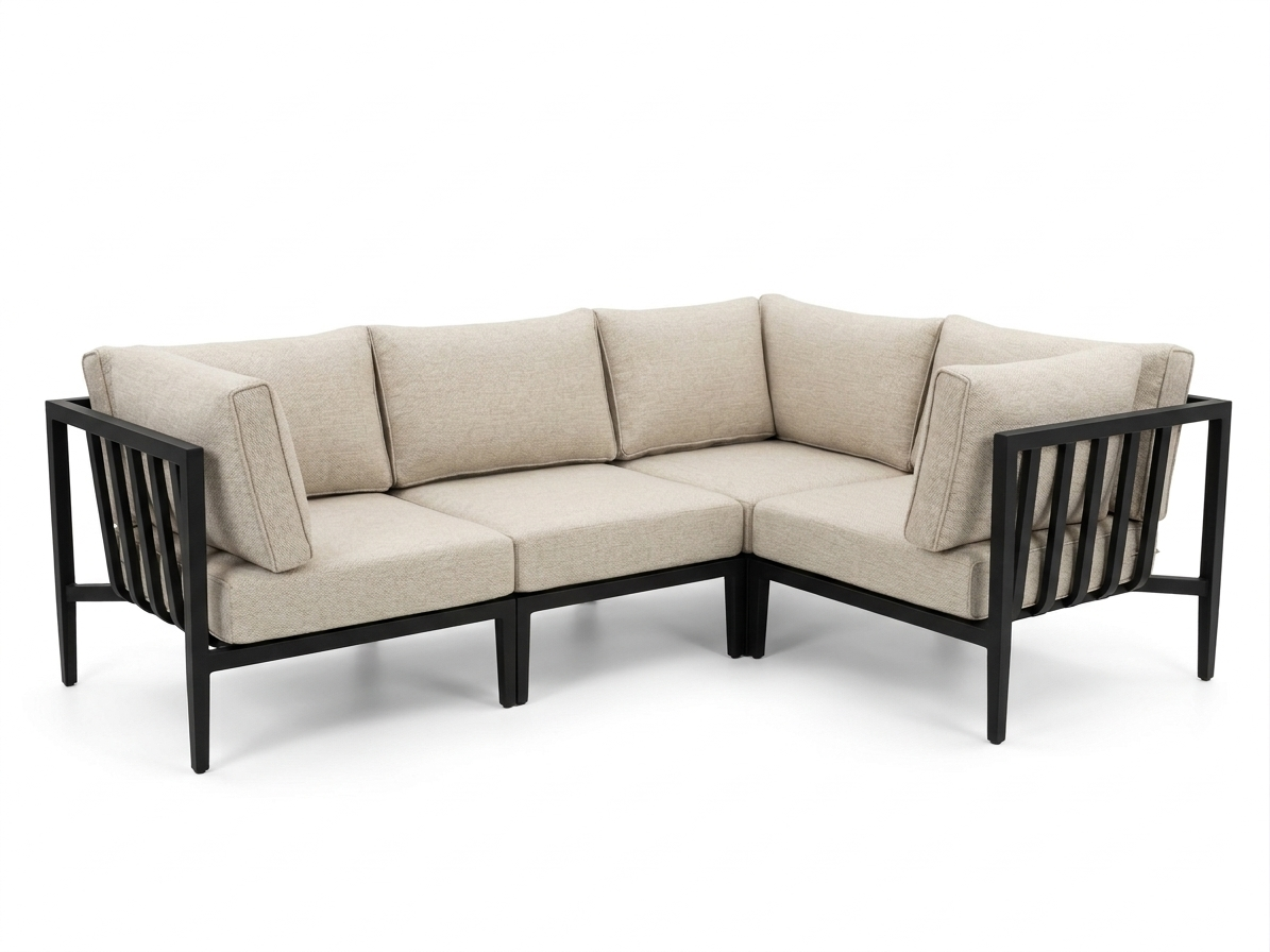 Belito Daan Hoekloungeset Nr. 6 in Carbon Black aluminium, 245 × 170 cm, links, productfoto
