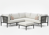 Belito Daan aluminium hoekloungeset Nr. 5 met ottoman (hocker)