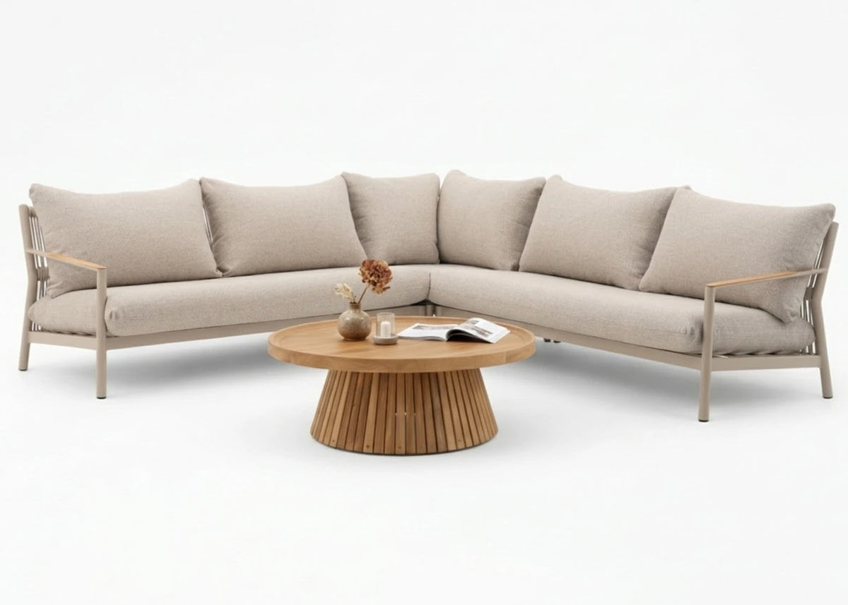 Belito Julia Loungeset met Daan koffietafel teak 