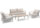 Belito Julia stoelbank set - aluminium koffietafel