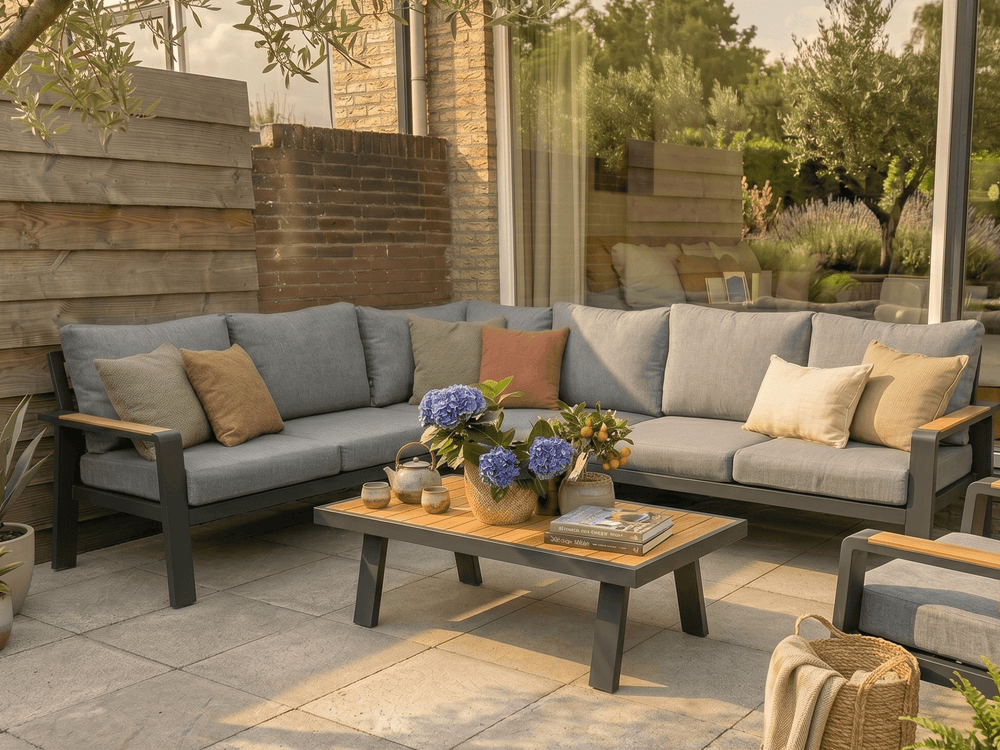 Belito Lotte Loungeset Hoekbank Nr. 15 | Antraciet Aluminium | 288 x 288 cm | 8-persoons