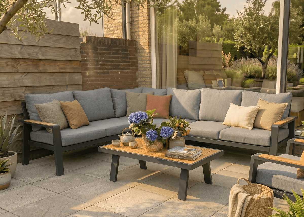 Belito Lotte Loungeset Hoekbank Nr. 15 | Antraciet Aluminium | 288 x 288 cm | 8-persoons