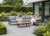 Aluminium-Lounge-Set-Ecksofa – Anthrazitfarbener Rahmen – 5-teilig – Belito Lotte