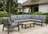 Belito Lotte Loungeset met loungestoel, sfeerfoto op terras