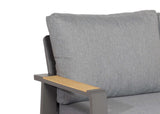 Belito Lotte hoekbank antraciet, detail kussens en frame