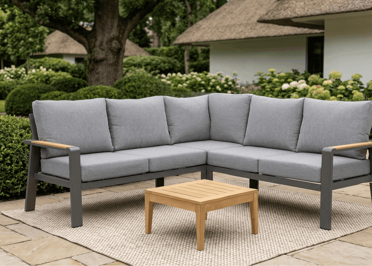 Belito Lotte Lounge Set Corner Sofa No. 13 | Anthracite Aluminum | 220 x 220 cm | 5-seater