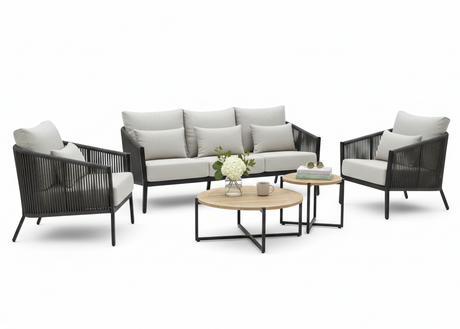 Aluminium-Seil-Lounge-Set Belito® Ouddorp - 5-teilig 2.0 