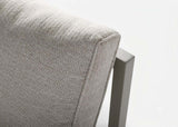Detail van de Belito Daan aluminium loungeset in Taupe
