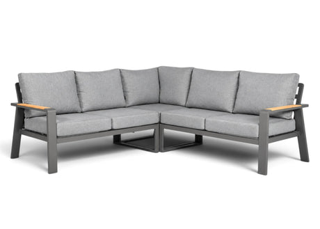 Aluminium-Lounge-Set-Ecksofa – Anthrazitfarbener Rahmen – 6 Personen – Belito Lotte