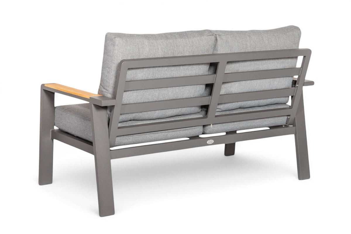 Belito Birmingham 2-zits tuinbank antraciet aluminium, achterzijde