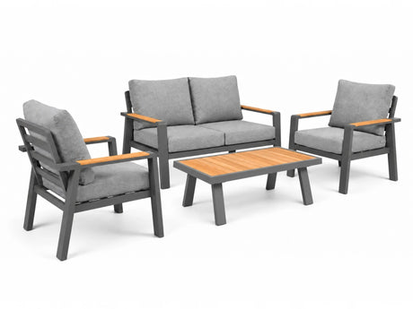 Aluminium-Stuhl-Sofa-Lounge-Set – Anthrazit – Belito Birmingham
