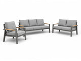 Belito Birmingham Lounge Set No. 4 | Anthracite | 3-seater + 2-seater Sofa + Chair | 6 Persons