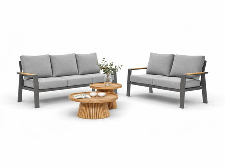 Aluminium-Stuhl-Sofa-Lounge-Set – Anthrazit – Belito Birmingham