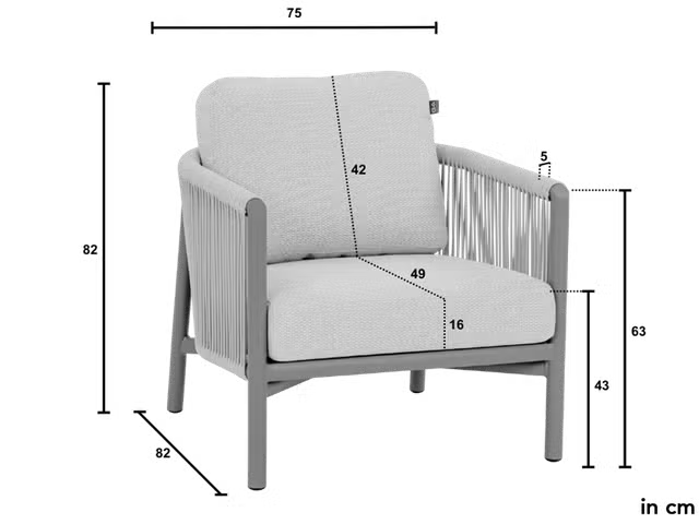 Apple Bee Bora Bora loungestoel, productfoto