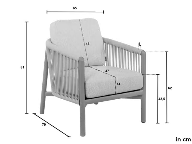 Apple Bee Bora Bora Low Dining Chair, productfoto