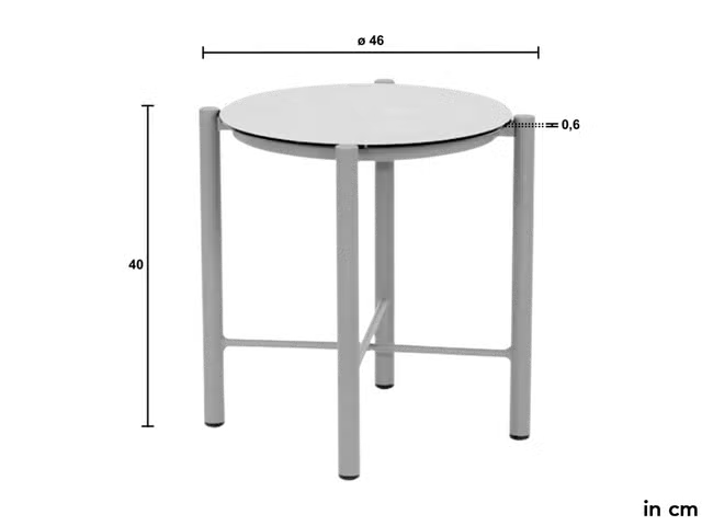 Apple Bee Bora Bora bijzettafel Travertino, productfoto
