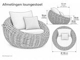 Cocoonloungechairafmetingen