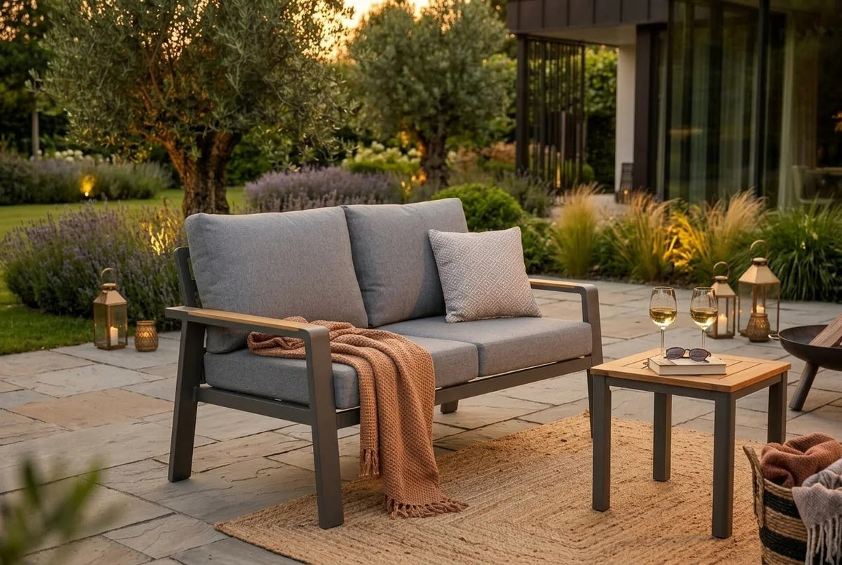 Belito Birmingham Garden Bench | 146 cm | Anthracite Aluminum | 2-Seater