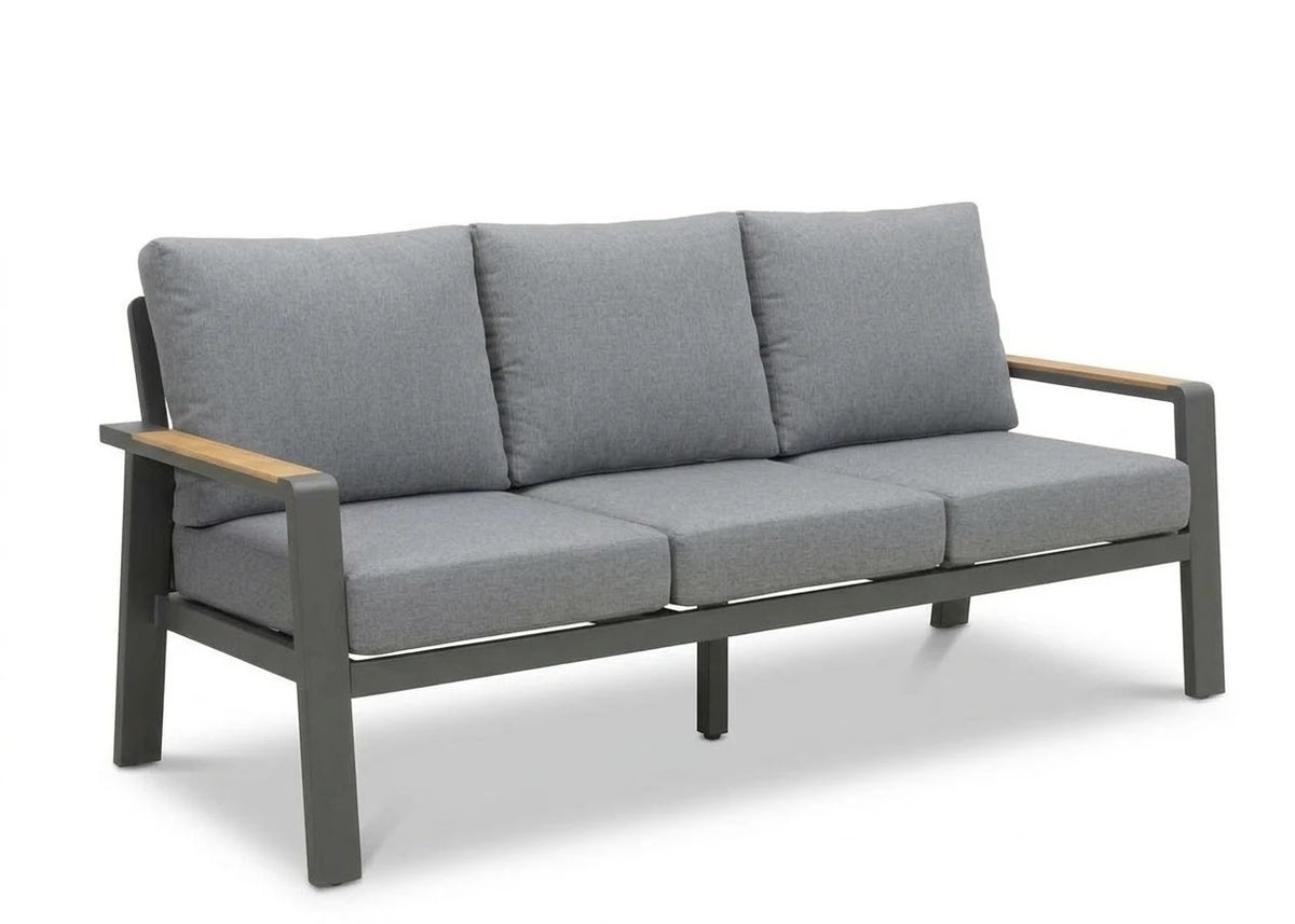 Belito Birmingham Loungeset Nr.2, Antraciet, 3-zits + 2-zits Bank + Stoel + Tafel, 6 Personen – foto 5