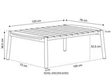Belito Julia Couchtisch 120 x 76 cm 