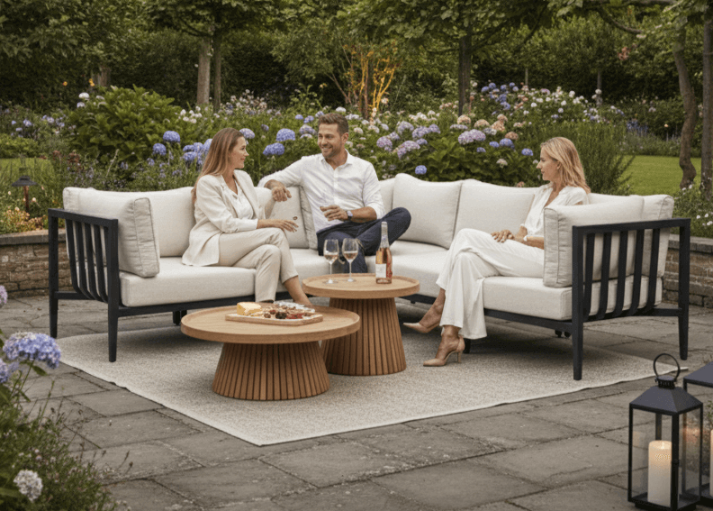 Belito Daan aluminium hoekloungeset met All-Weather kussens, sfeerbeeld