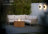 Easyfires Ibiza Fire Table 90 cm round – White - Ceramic - Including Glass Set