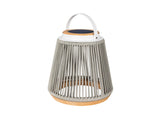 Rocca solar garden atmosphere lamp - aluminum - rope - light grey - set