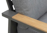 Belito Lotte Loungeset antraciet aluminium, sfeerfoto in tuin