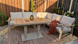 Belito Lotte hoekbank Taupe met verstelbare tafel, detail