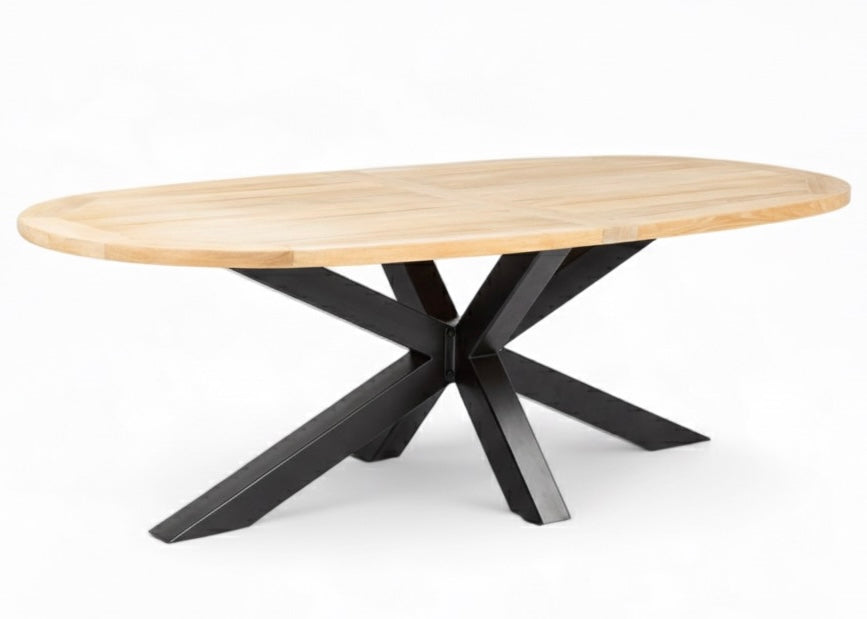 Oval Teak Garden Table 240x120cm - Belito Mees