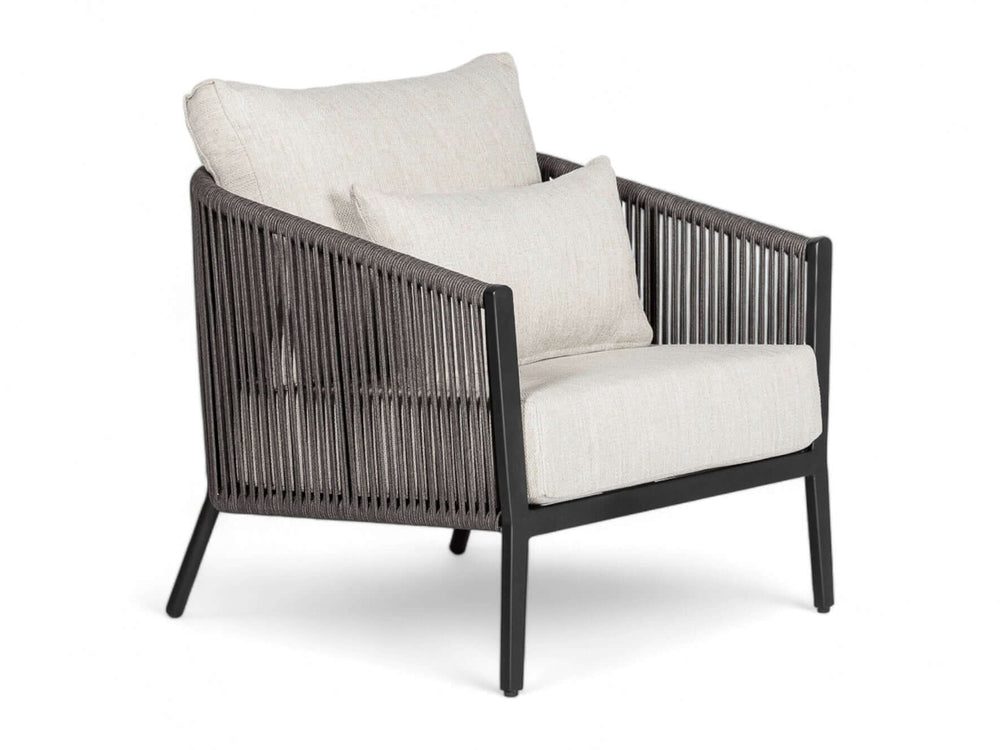 Belito Ouddorp Lounge Garden Chair | Grey Rope | All-Weather