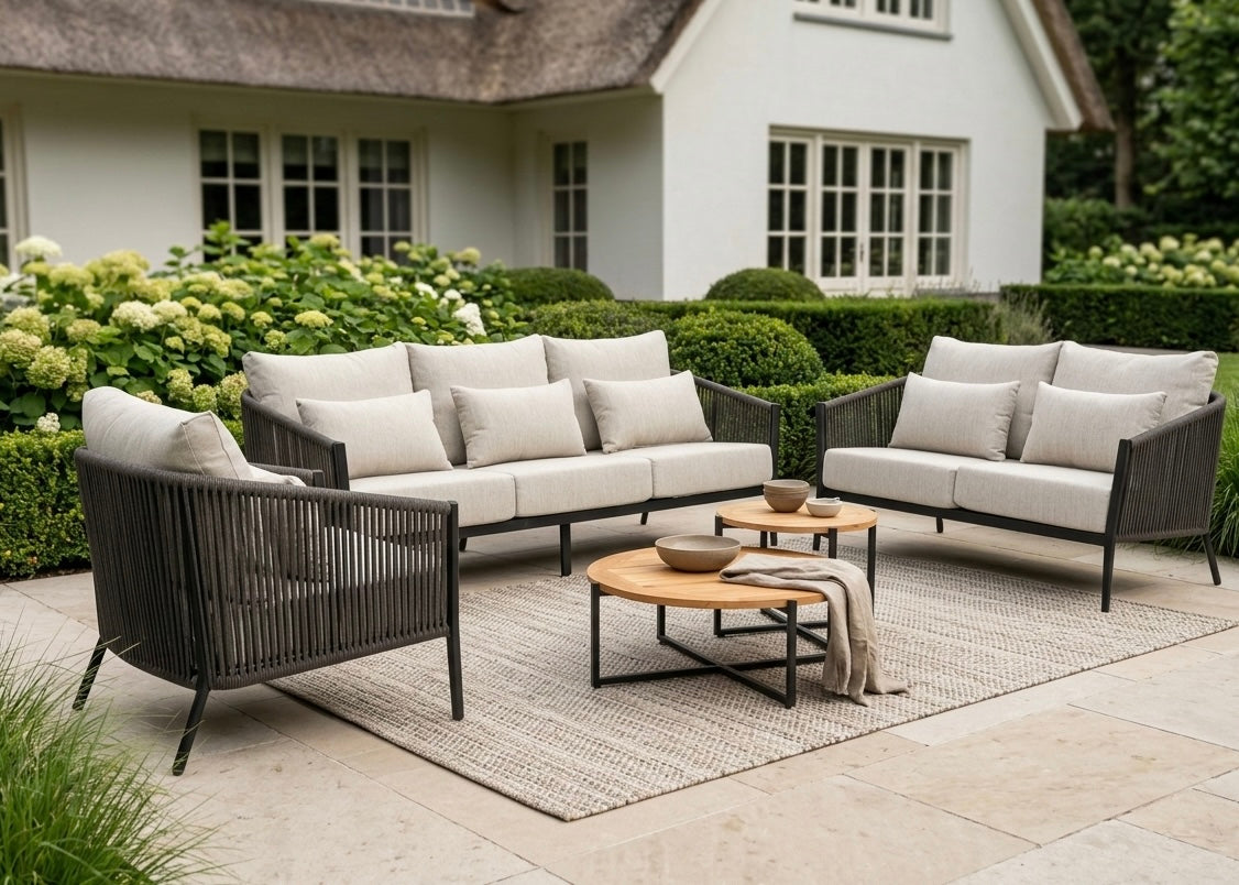 Belito Ouddorp Loungeset | 6-Persoons | Rope & Teakhouten Tafels | Nr. 1
