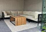 Belito Daan XL aluminium loungeset Nr. 4 met hocker, productfoto 3