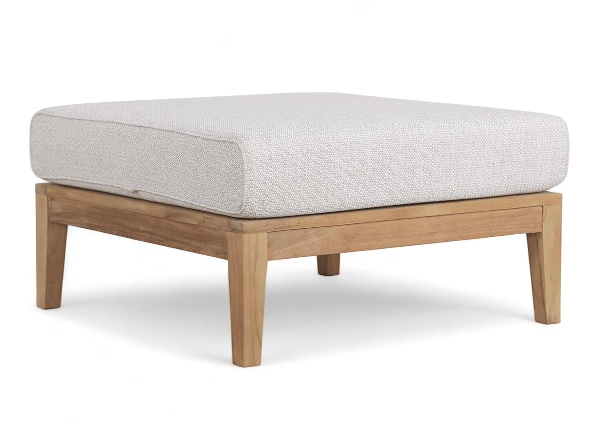 Belito Daan teakhouten ottoman 80x80 cm - aanzicht
