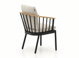 Apple Bee Condor/Belito Daan Tuinset | Ø 150 cm | 7-delig | Teak | Black