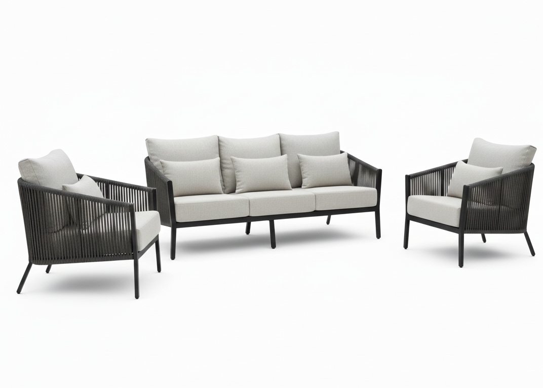 Aluminium-Seil-Lounge-Set Belito® Ouddorp - 5-teilig 2.0 