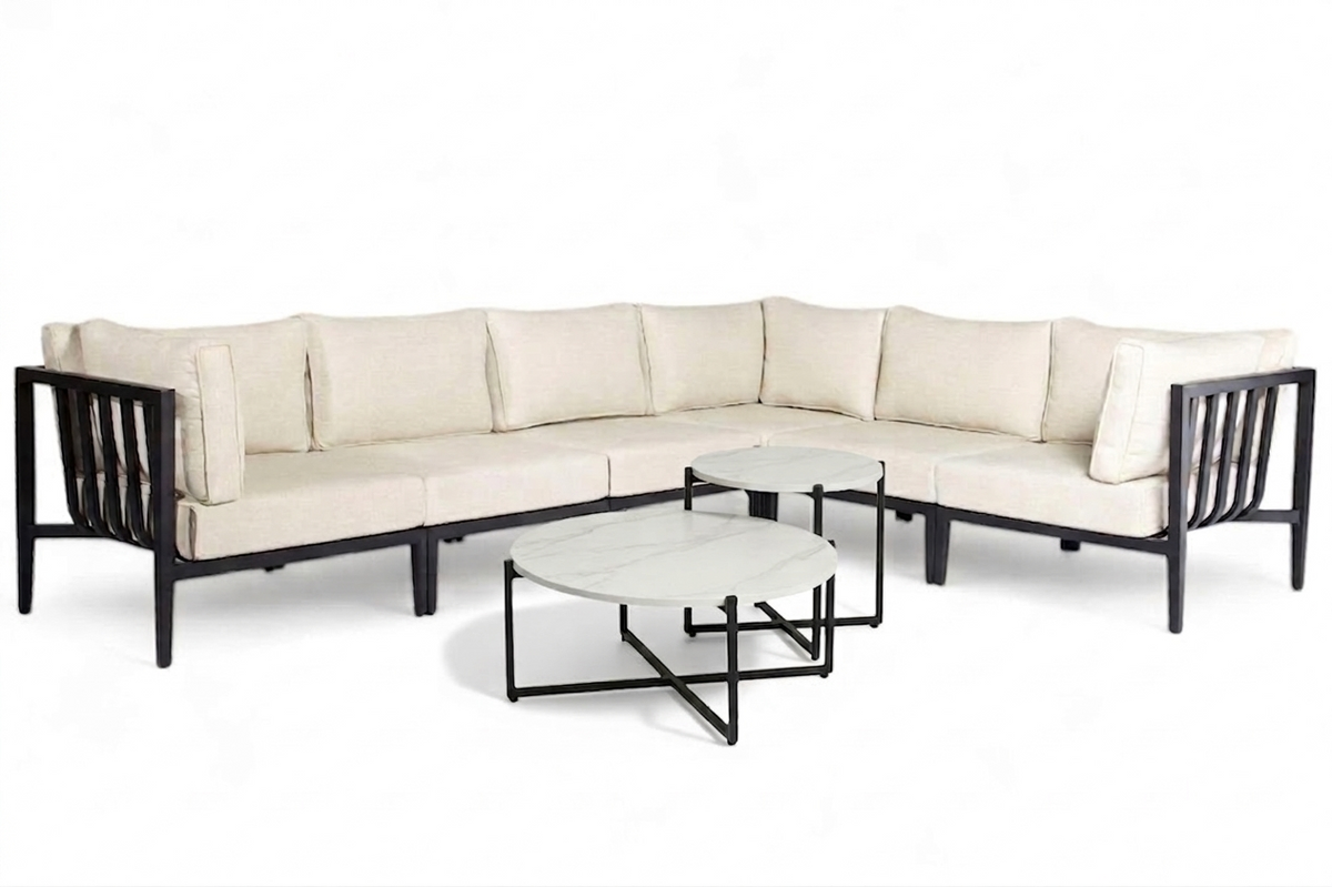Belito Daan XL Loungeset Nr. 8 aluminium in Stone, 320 × 245 cm, productbeeld