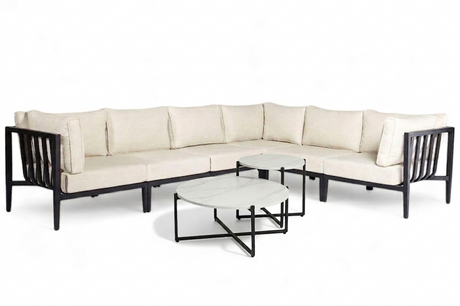 Belito Daan XL Loungeset Nr. 8 aluminium in Stone, 320 × 245 cm, productbeeld