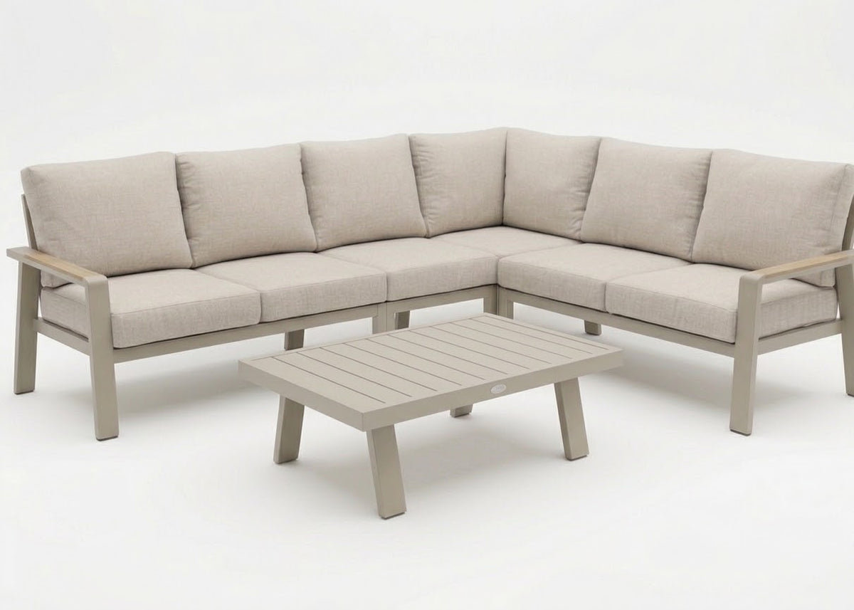 Belito Coffee Table | 121 x 60 cm | Taupe | Aluminum
