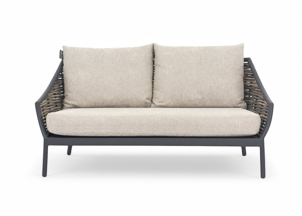 Apple Bee Milou lounge garden sofa - Black - 2-seater - 145 cm