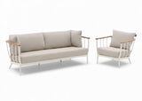 Apple Bee Condor Loungeset Nr.3 Oyster - bank 217cm met loungestoel