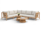 Belito Daan XL loungeset Nr. 1 rechts teakhout met koffietafel