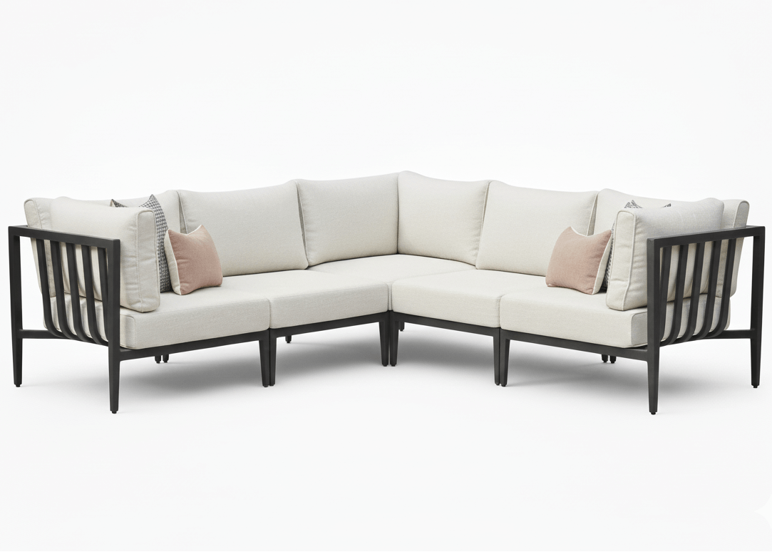 Belito Daan aluminium hoekloungeset Nr. 3 in Carbon Black, productfoto