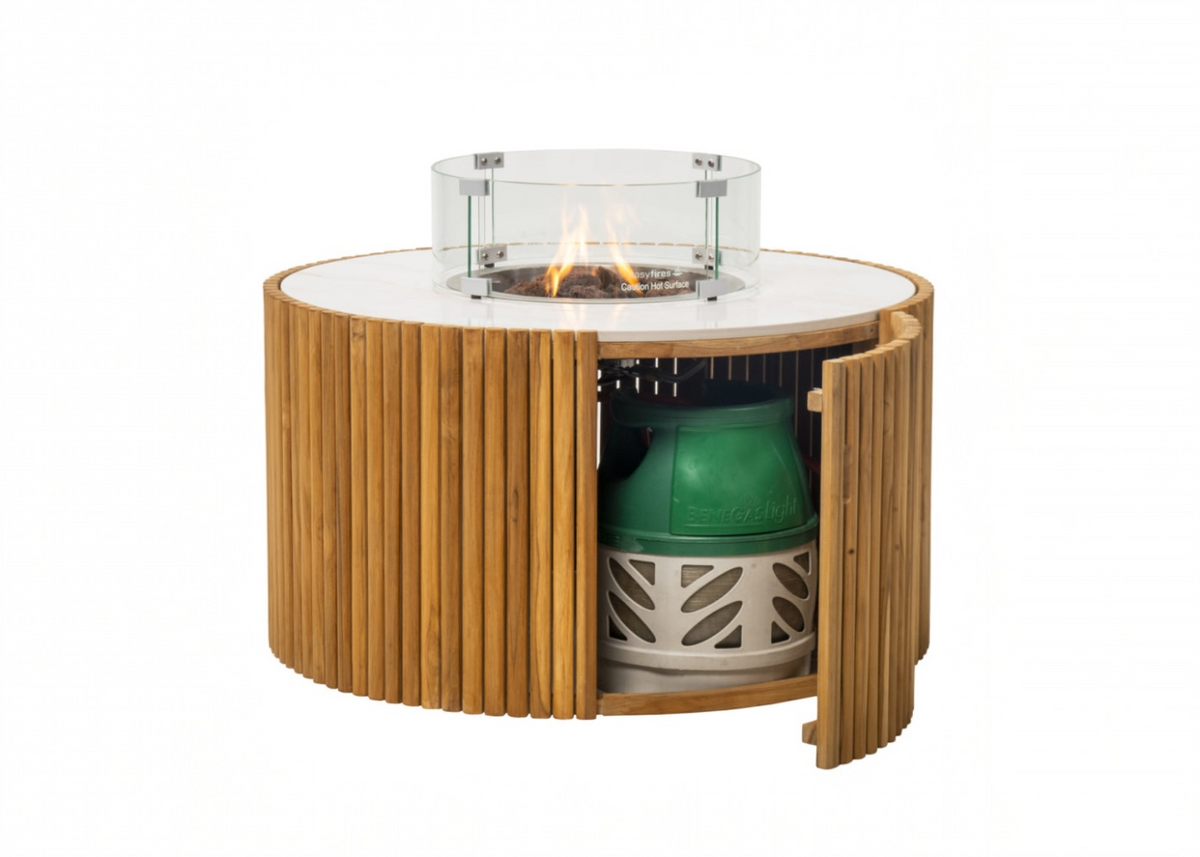 Apple Bee Sling Lounge Set | 260 x 260 cm | Incl. Fire Table | No. 3