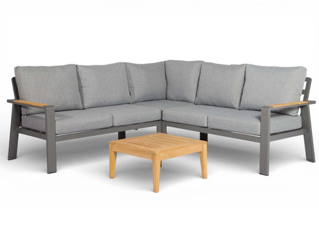 Aluminium-Lounge-Set-Ecksofa – Anthrazitfarbener Rahmen – 6 Personen – Belito Lotte
