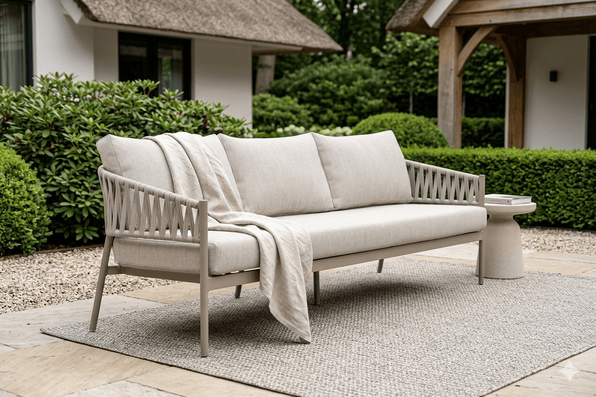 Belito Frank Lounge Sofa | Taupe | Rope | 210 cm