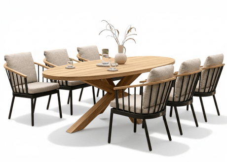 Apple Bee Condor Esszimmer-Gartenset für 6 Personen – 240 cm Tisch