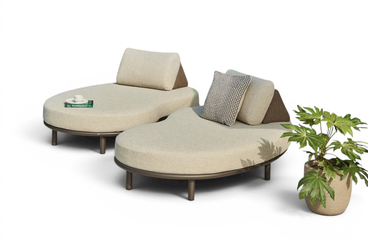 Apple Bee Moon Island Loungeset Nr. 4 | 2x Bank | 240x200 cm | Bronze